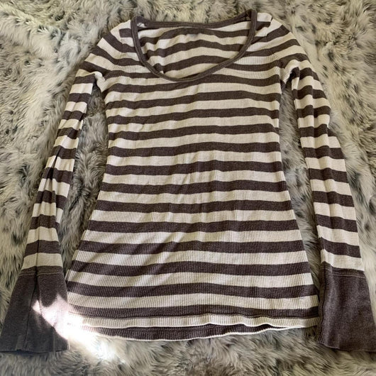 Blusa Manga Larga a Rayas con Cuello Redondo para Mujer - Image 17