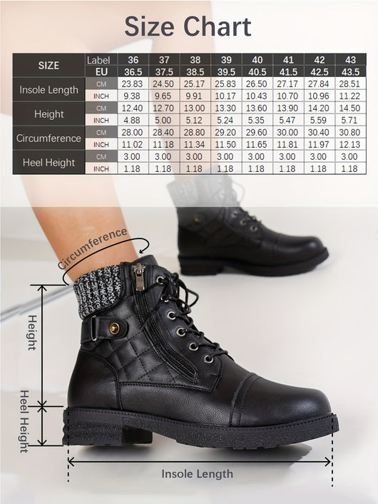 Botas Tobilleras con Cierre Lateral y Tacón Bajo para Mujer - Image 8