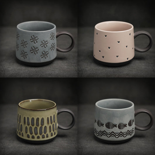 Taza de Cerámica Retro con Asa Colgante y Capacidad Extra Grande + Cuchara - Image 11