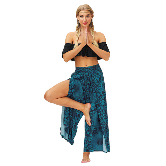 Pantalones Rectos Estampados para Mujer - Frescos y Cómodos con Abertura Lateral - Image 10