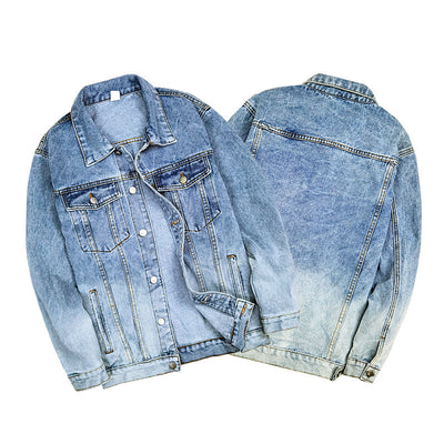 Chaqueta Denim Degradado para Hombre - Estilo Europeo Moderno - Image 9