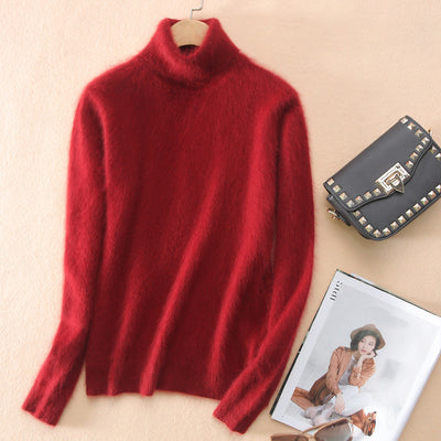 Suéter Cuello Alto de Visón para Mujer - Pullover Otoño Invierno - Image 6