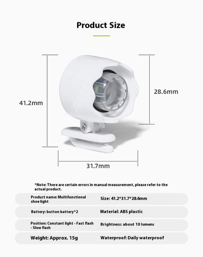Luz LED Ajustable para Zapatos - Iluminación de Seguridad para Caminar - Image 13