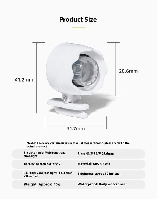 Luz LED Ajustable para Zapatos - Iluminación de Seguridad para Caminar - Image 13