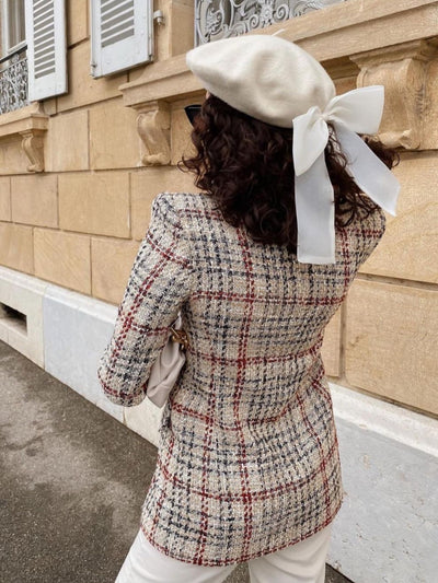 Falda Pantalón Cuadros Versátil - Traje Profesional - Image 11