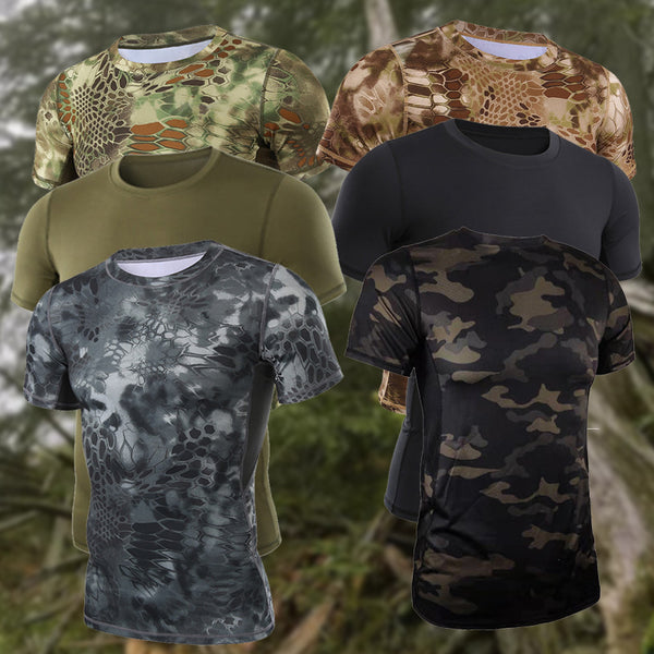 Playera Slim-fit Cuello Redondo con Estampado Pitón para Hombre