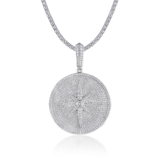 Collar Redondo Brillante - Colgante de Moissanita S925 con Baño de Platino - Image 12