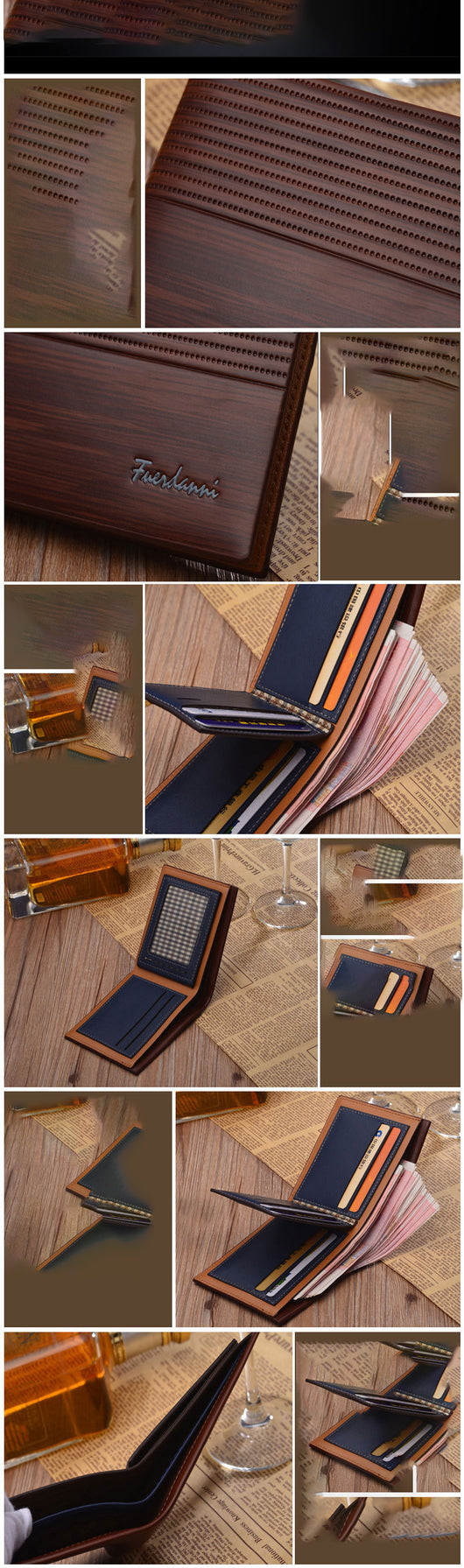 Billetera Delgada Horizontal para Hombre con Diseño en Relieve - Image 10