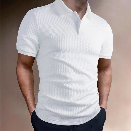 Polo Hombre Rayas Americanas - Corte Holgado Transpirable Profesional