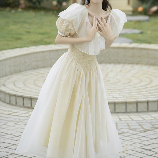 Vestido Retro Francés Romántico y Dulce