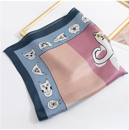 Pañuelo de Seda Cuadrado Pequeño para Mujer - Image 15