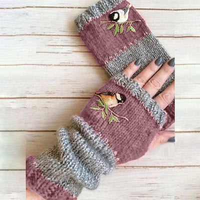 Guantes Cálidos para Mujer con Costuras y Bordados Elegantes - Image 6