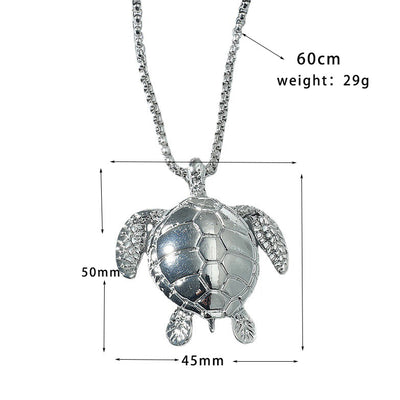 Collar de Tortuga Marina en Plata para Hombre - Image 9
