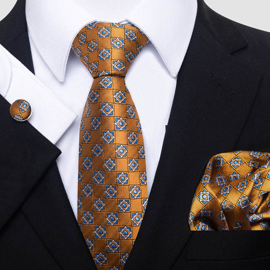 Conjunto de Corbata, Pañuelo y Gemelos para Hombre - Elegancia Empresarial - Image 23