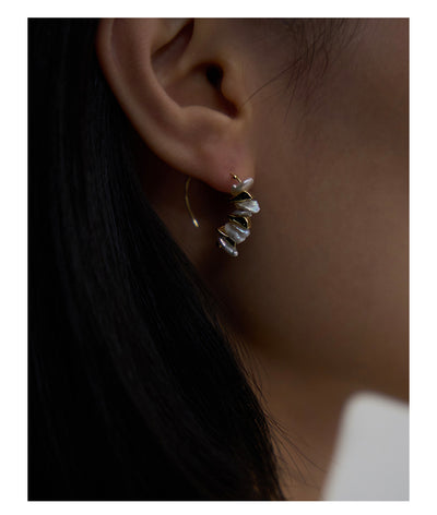 Aretes de Perla Barroca Natural Vintage - Image 3