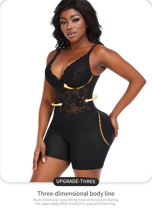 Enterizo Moldeador de Caderas con Encaje Talla Grande - Image 16