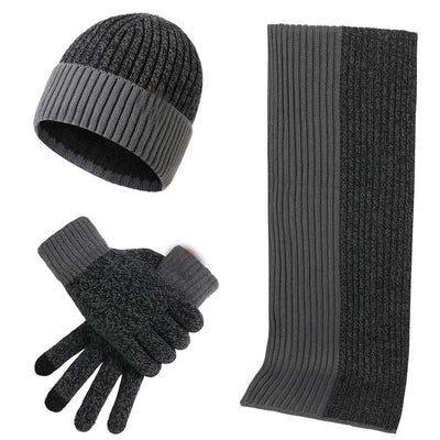 Conjunto Invernal de Gorro, Bufanda y Guantes Acolchados para Hombre - Image 2