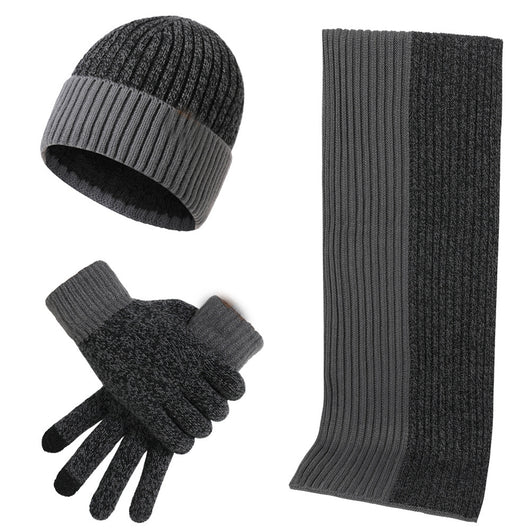Conjunto Invernal de Gorro, Bufanda y Guantes Acolchados para Hombre - Image 2