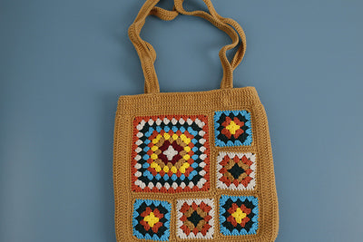 Bolso de Hombro con Patrón Cuadros en Lana - Image 12