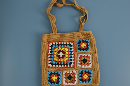 Bolso de Hombro con Patrón Cuadros en Lana - Image 12