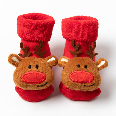 Calcetines Antideslizantes para Bebé Invierno Rojo Grande - Image 5