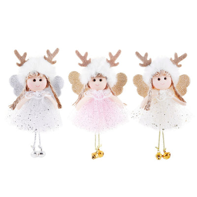 Adorno Navideño Ángel con Alas de Lentejuelas y Astas - Image 8