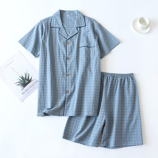 Conjunto de Pijama Camisón a Cuadros - Image 43