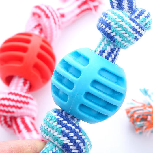 Juguete Mordedor para Perros con Cuerda Doble Nudo y Pelota Limpiadora de Dientes - Image 13