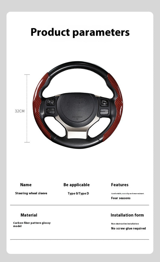 Funda Volante Fibra Carbono Brillo - Diseño Premium para Auto - Image 7