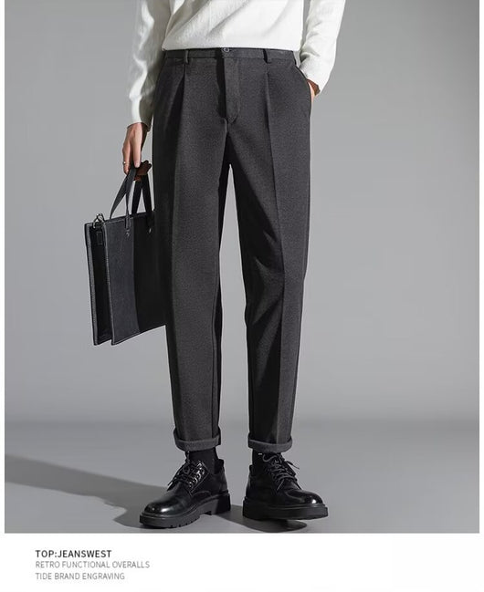 Pantalones Casuales Slim Fit en Lana para Hombre - Image 15