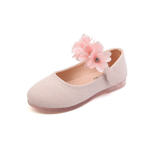 Zapatillas de Danza Infantil con Cristales y Flores - Diseño Elegante de Una Capa - Image 6