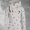 Cardigan Hoodie con Estampado de Pájaros y Bolsillos