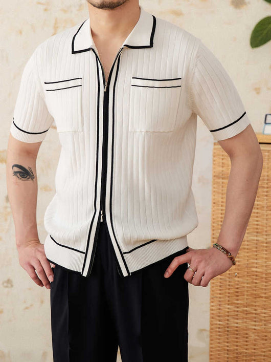 Polo Elástico Slim Fit Cuello Solapa Manga Corta - Image 13