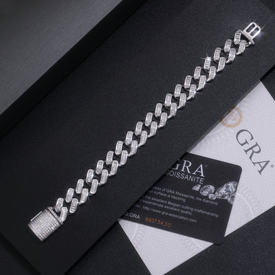 Pulsera de Plata S925 con Moissanita: Joya de Lujo Minimalista Plateada - Image 4