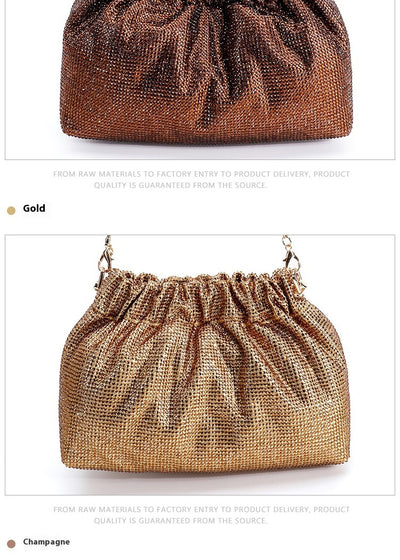 Bolso de Noche con Diamantes Completos y Cordón Ajustable - Image 24