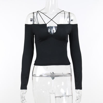 Blusa Asimétrica de Manga Larga con Escote en V - Image 11
