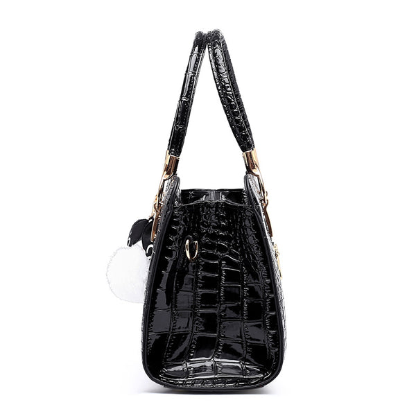 Bolso de Moda Diagonal Un Hombro en Cuero PU Color Puro