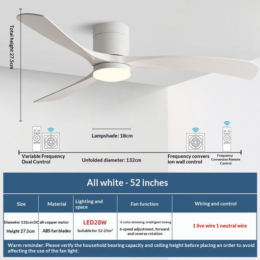 Ventilador de Techo con Luz Integrada Moderno y Minimalista - Image 4