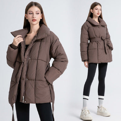 Abrigo Acolchado Talla Grande para Mujer - Chaqueta de Algodón Grueso Largo - Image 5