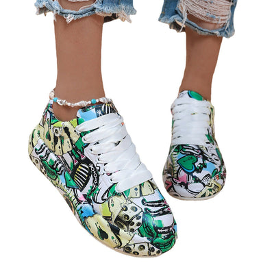 Zapatillas Deportivas Plataforma Mujer con Diseño Pintado a Mano - Image 14