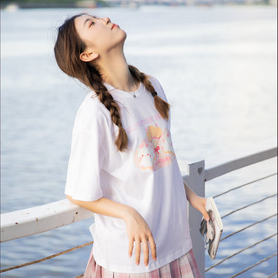 Playera Japonesa de Algodón Adorable para Estudiantes y Novias - Image 8