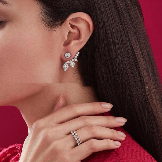 Aretes Dobles de Diamante y Circón - Diseño Europeo y Americano - Image 12