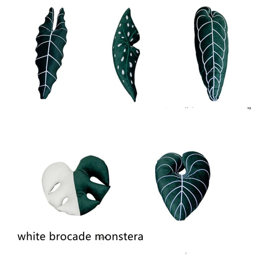 Almohada Lumbar Monstera Blanca - Cojín Decorativo para Sofá y Cama - Image 9
