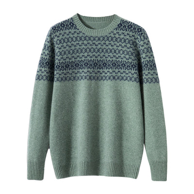 Suéter de Cachemira Jacquard para Hombre - Tejido Grueso y Cálido - Image 5