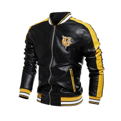 Chaqueta de Cuero PU Estilo Motociclista Británico para Hombre - Image 12