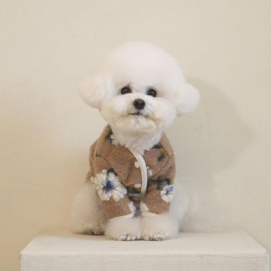 Suéter para Perro de Lana de Cordero con Flores - Image 4