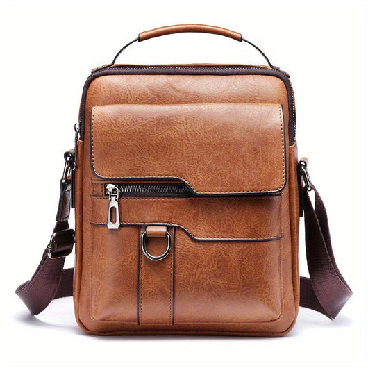 Bolsa Mensajera de Cuero PU para Hombre con Monedero Integrado - Image 3