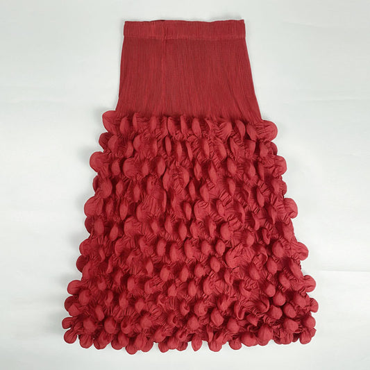 Falda Midi Cintura Alta Reductora de Color Liso