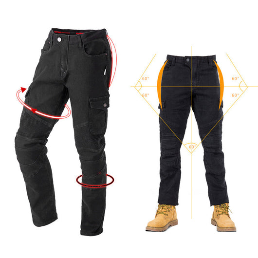 Pantalón Vaquero de Protección para Motociclista con Cinturón de Carreras Camuflaje - Image 12