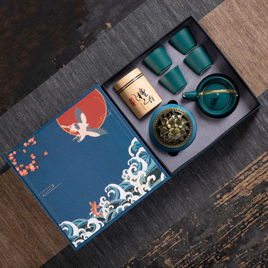 Juego de Té Kung Fu en Caja de Regalo - Cerámica Premium para Negocios - Image 11
